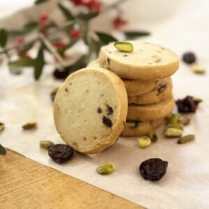 Pistachio Cherry Shortbread