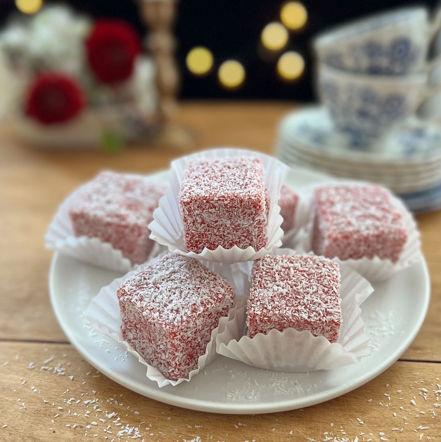 Raspberry Lamingtons