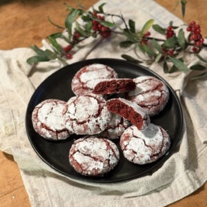Red Velvet Cream Cheese Crinkles